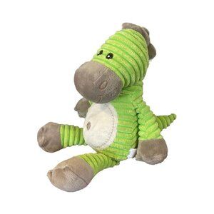 Burton + Burton Plush Green Dinosaur Stuffed Animal Corduroy Ribbed 15"